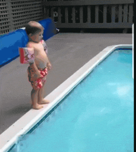 face plant in pool