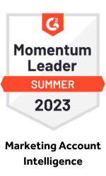 G2 Badge - Momentum Leader for Marketing Account Intelligence