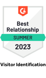 G2 Badge Best Relationship Visitor identification