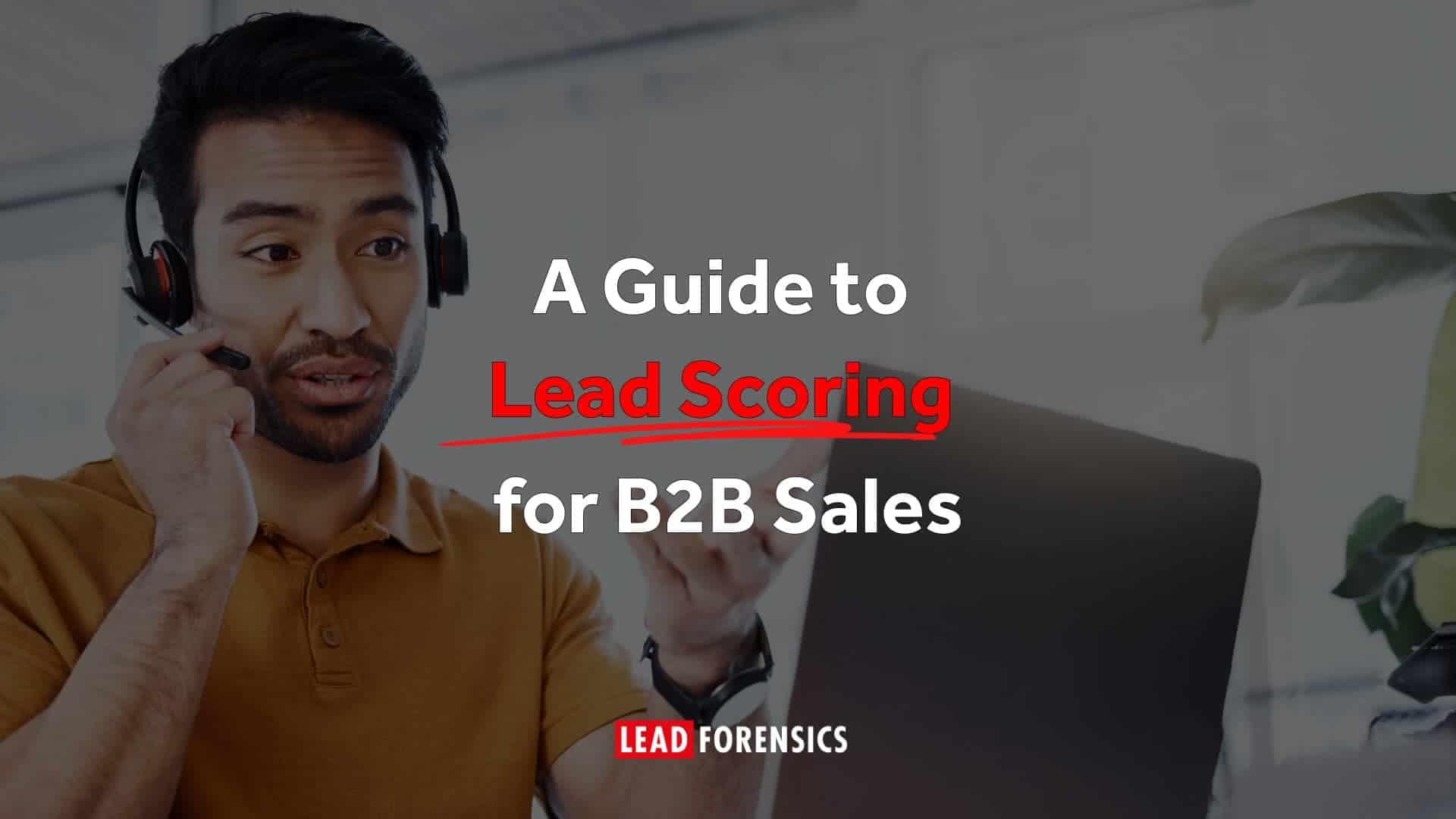 Title card reads: A Guide to Lead Scoring for B2B Sales
