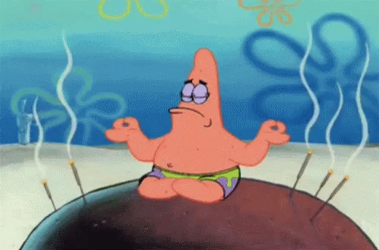 patrick star meditating