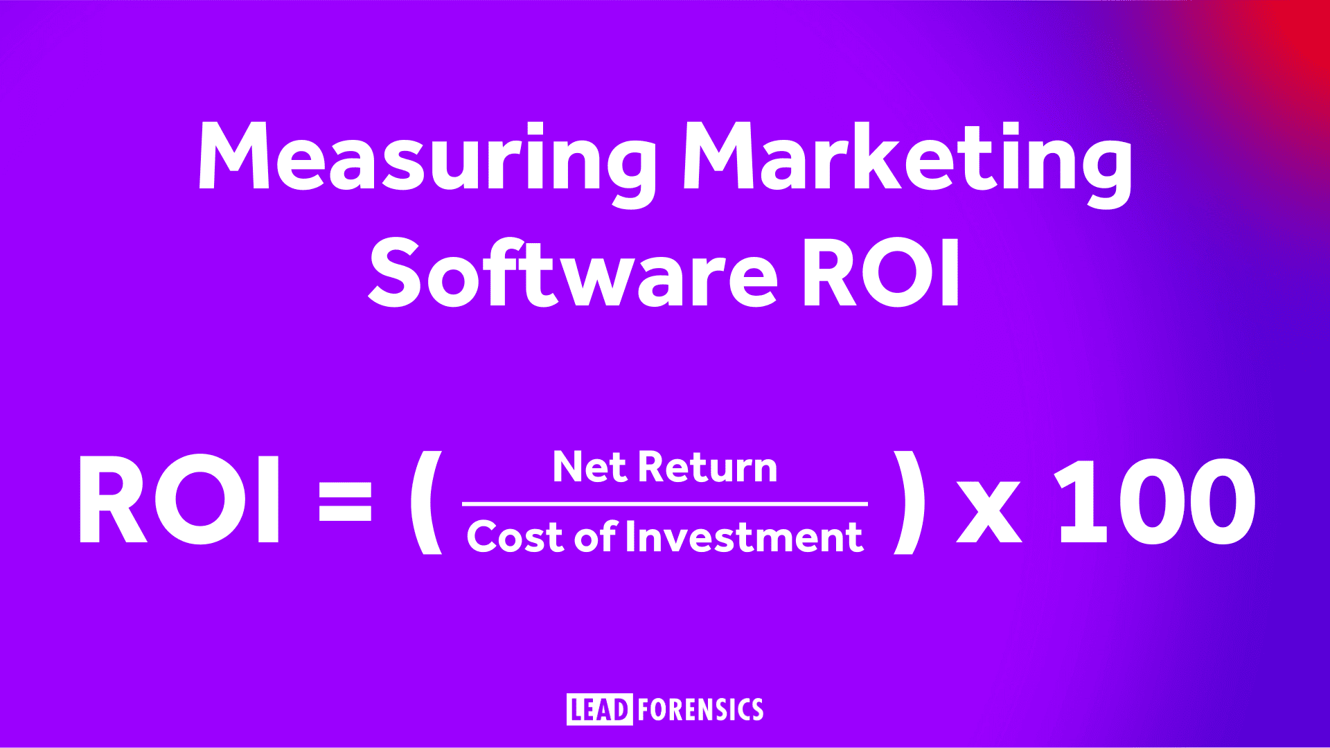 Measuring Marketing Software ROI