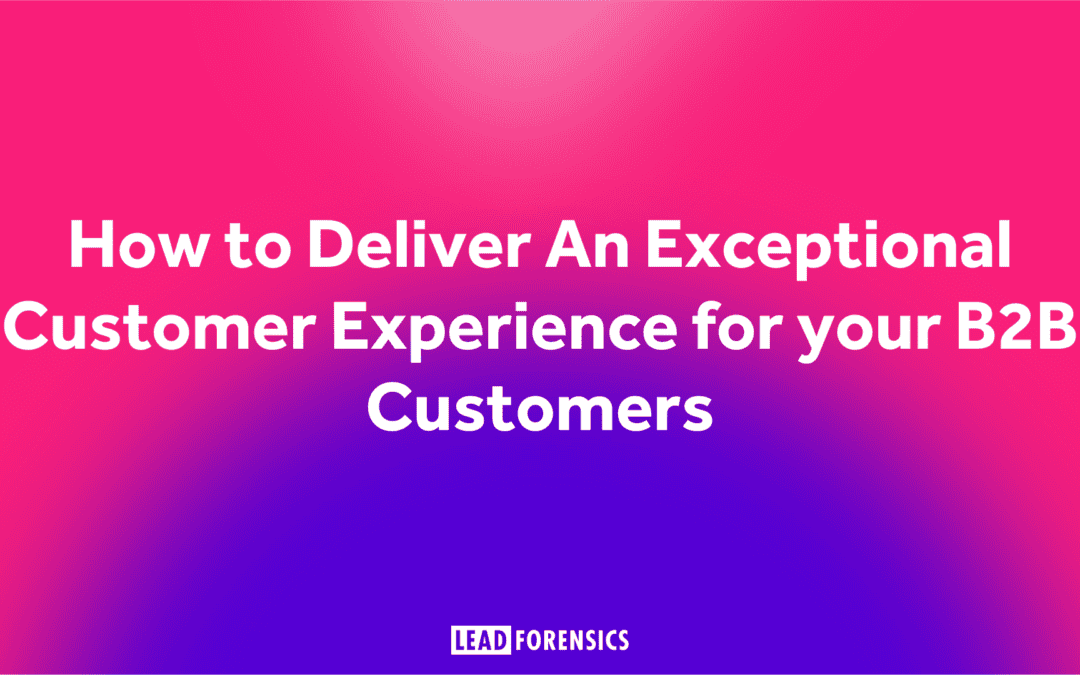 How to Deliver An Exceptional Customer Experience for your B2B Customers