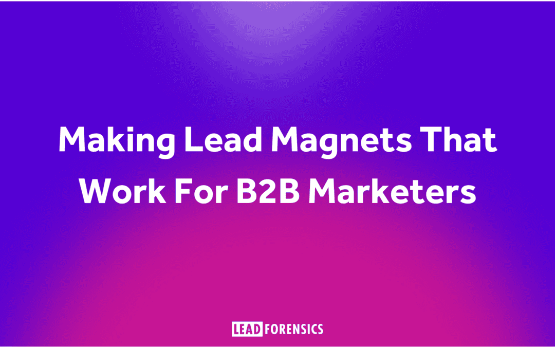 Making Lead Magnets That Work For B2B Marketers