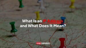 Blog title card reads: What is an IP address and what does it mean?