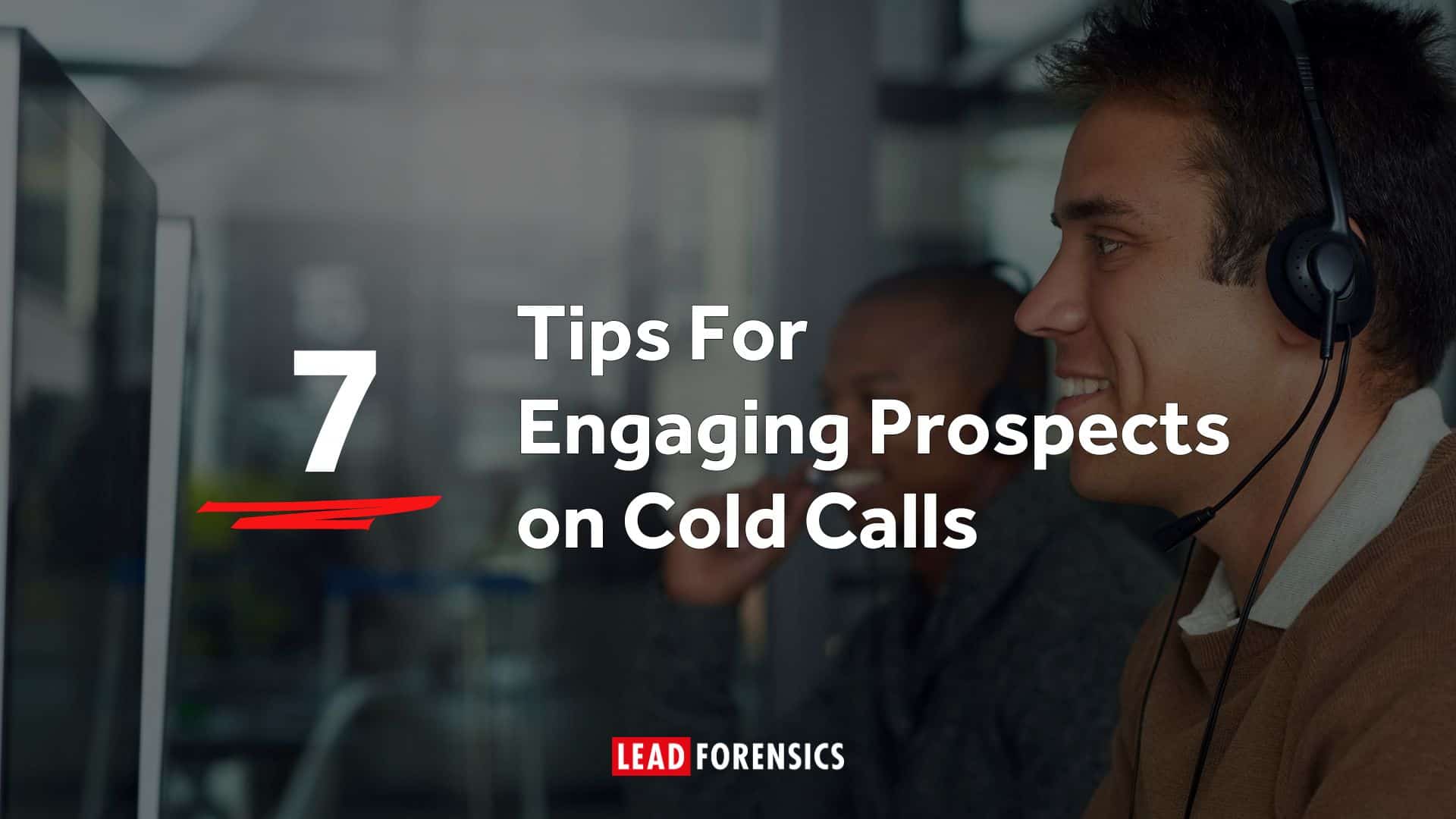Blog title card reads: 7 Tips for Engaging Prospects on a Cold Call