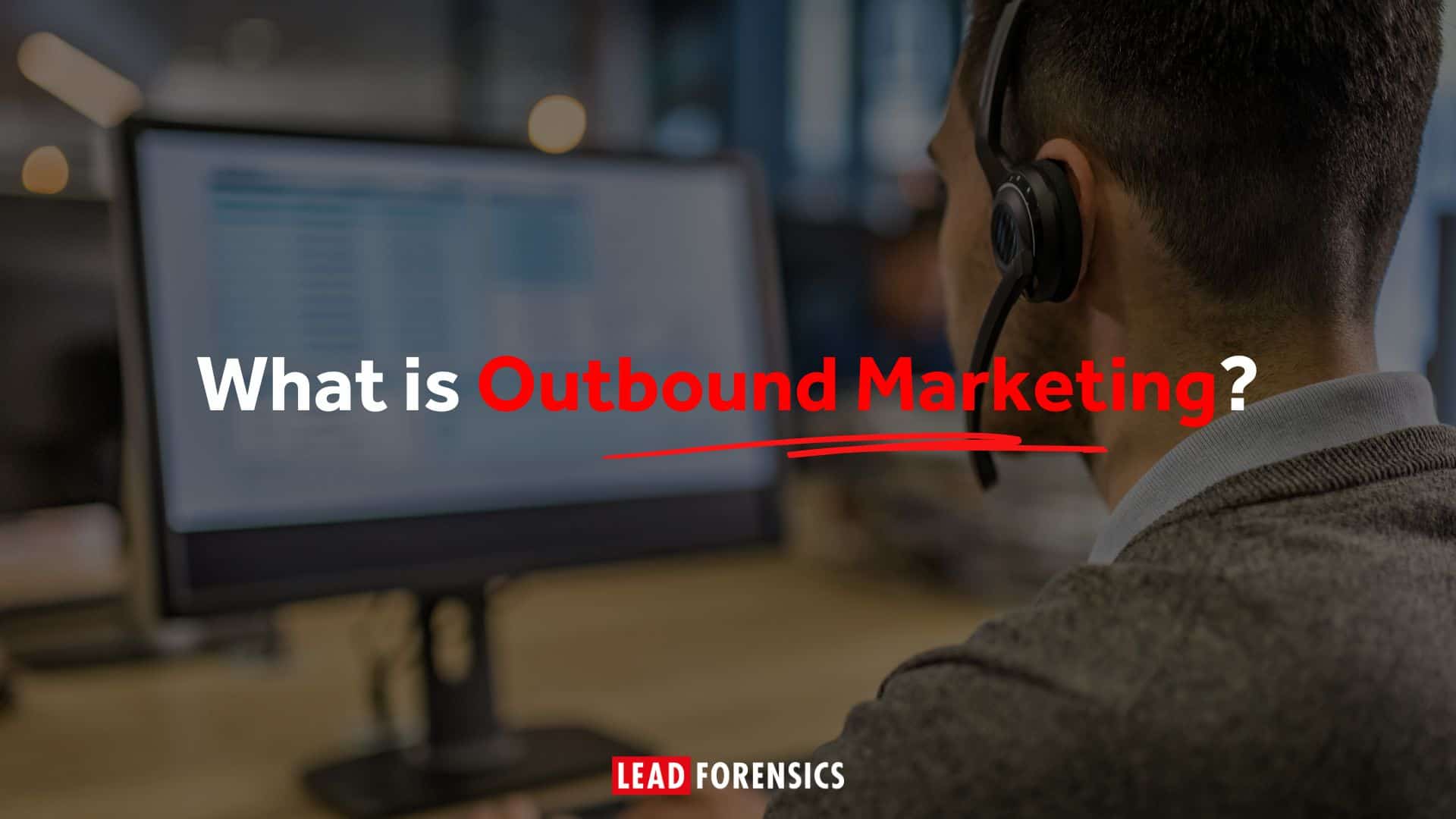 Blog title card reads: What is outbound marketing?