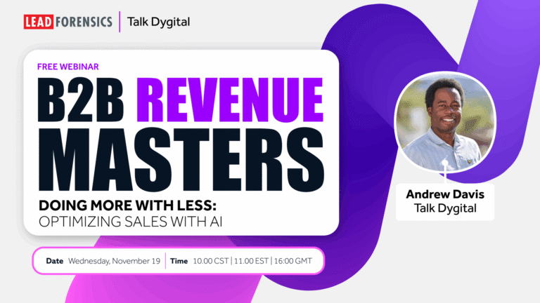 B2B Revenue Masters: Doing More With Less - Optimizing Sales With AI