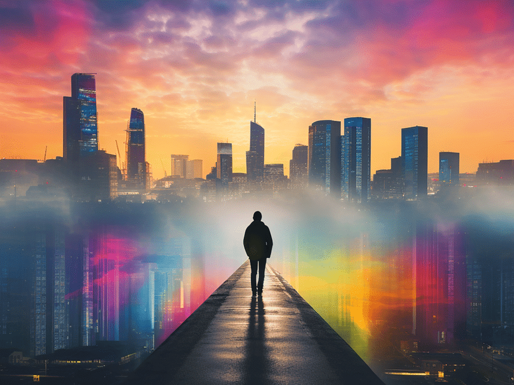 marketer walking