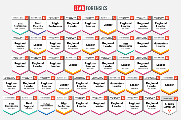 Lead Forensics Wins 47 G2 Badges and 28 #1 Rankings in the Summer 2026 Reports