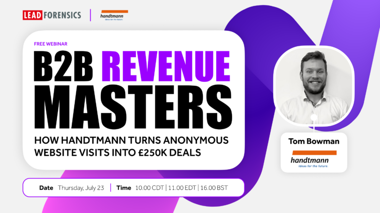 how Handtmann turns anonymous website visits into 250k deals